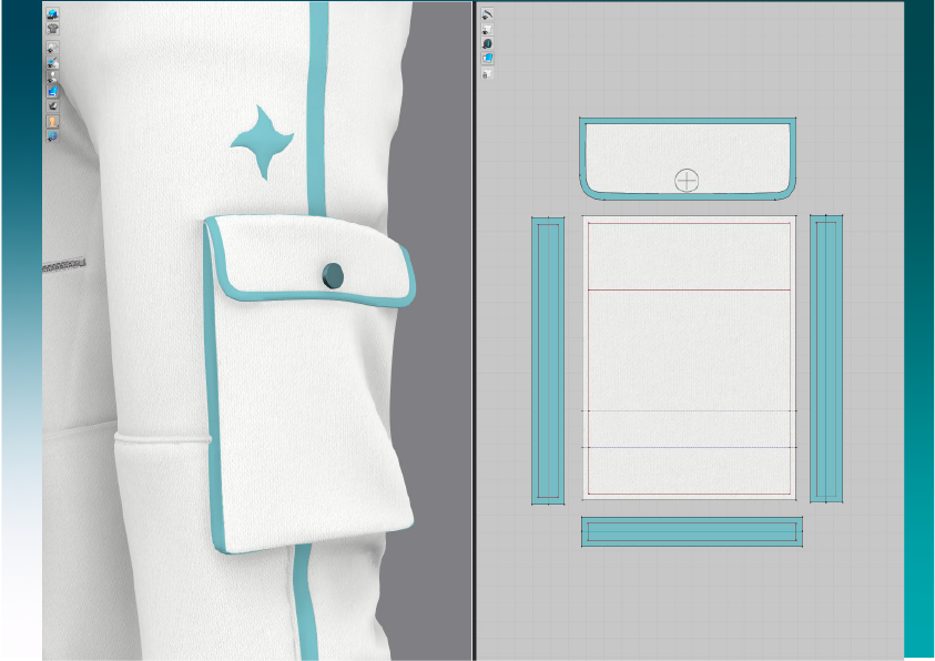 pocket detail design sketches
