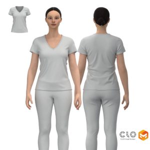 basic digital v neck tshirt