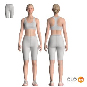3d biker shorts clo3D