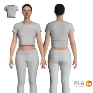 Crop top create in CLo3D