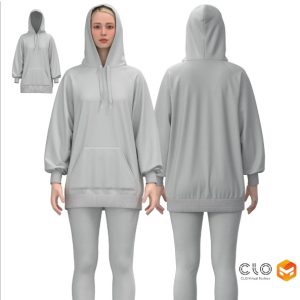 3d long hoodie