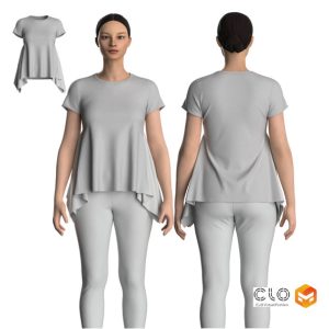 asymmetrical 3d tshirt