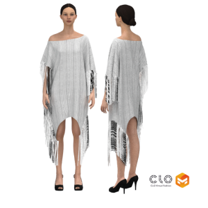 3D fringe dress