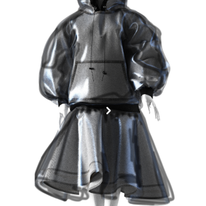 3D hoodie and skirt