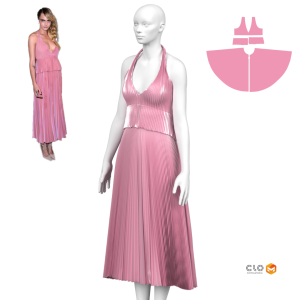 digital fashion dress in Clo 3D