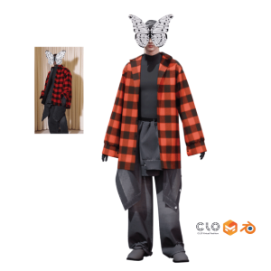 Clo 3D Balenciaga outfit