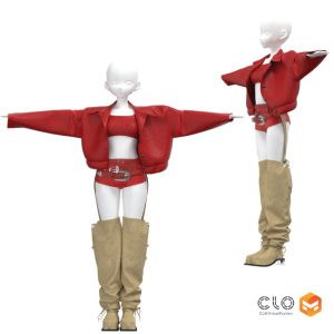 Jennie outfit in CLo3D
