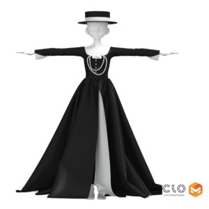 Digital asset: Jennie's outfit at The Met in Clo 3D